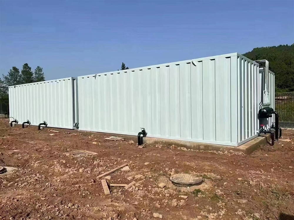 Integrated sewage installation site